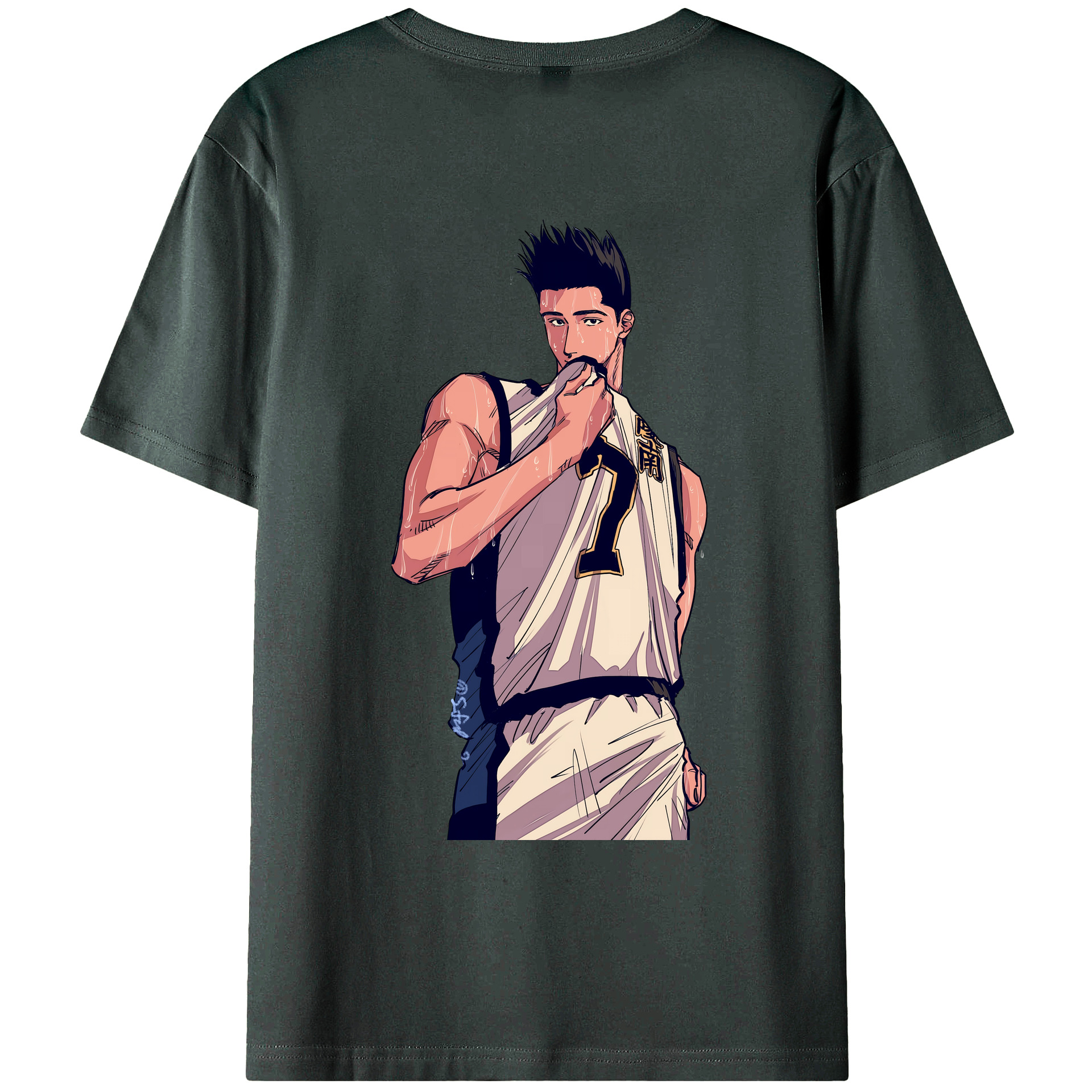 （画像用） SLAM DUNK／スラムダンク 綿100％ メンズ半袖Tシャツ（バックプリント） 通気性